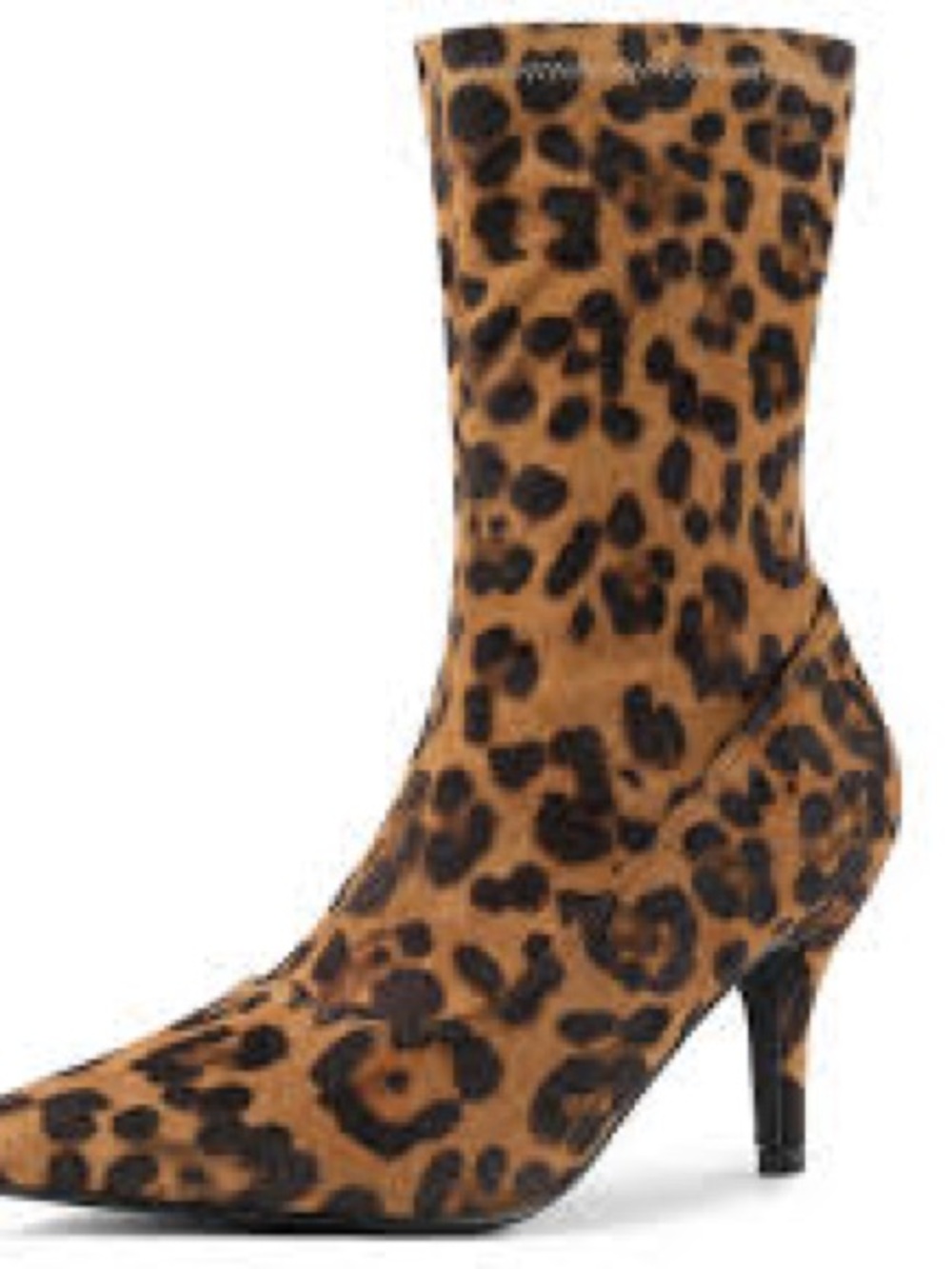 FIONI Clothing Leopard Print Ankle Boot in Tan and Black
